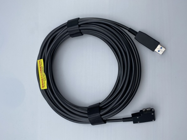 Fiber Optic Cable, Straight to Right-Angle Micro-B