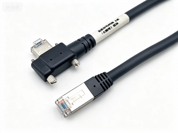 GigE Vision Cables Left Angled Short Body GigE Camera Cable