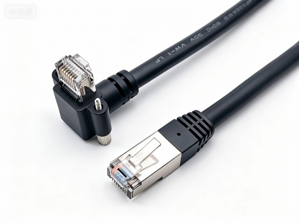 GigE Vision Cables Upward Angled RJ45 GigE Camera Cable