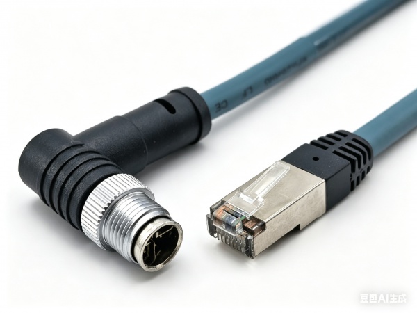 RJ45 to X-Code Right-Angle (M12-8P)